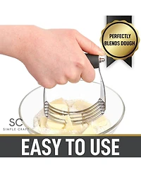 Stainless Steel Pastry Dough Cutter with Comfortable Grip Handle