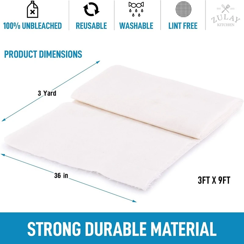 Zulay Kitchen Yard Food Grade Cheese Cloths