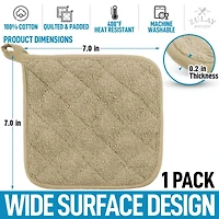 1-Pack Pot Holders for Kitchen Heat Resistant Cotton