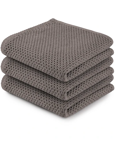 Zulay Kitchen 3 Pack Waffle Weave Kitchen Towels