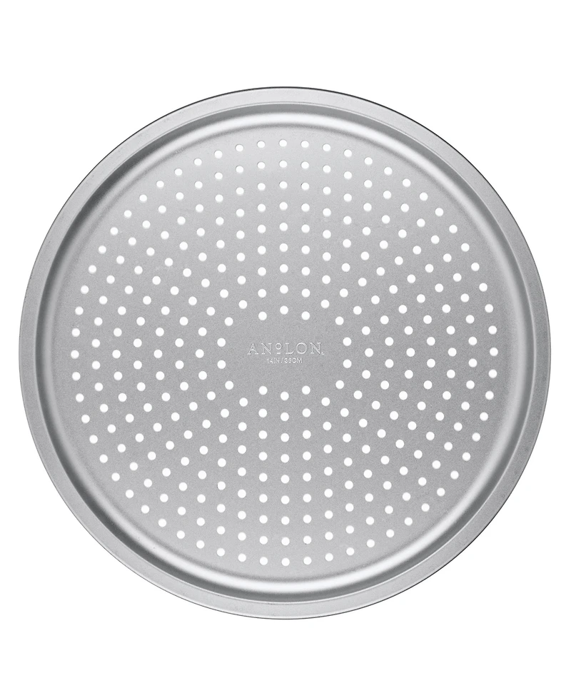 Anolon Pro-Bake Bakeware Aluminized Steel Perforated Pizza Pan, 14"