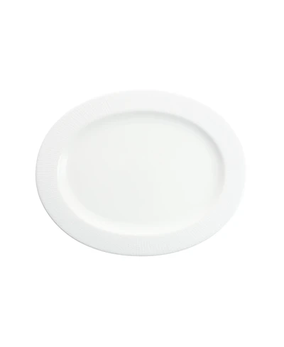 Fortessa Amanda White Embossed Oval Platter