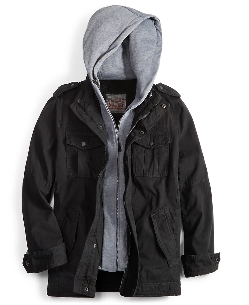 Levi's Men's Sherpa Lined Two Pocket Hooded Trucker Jacket