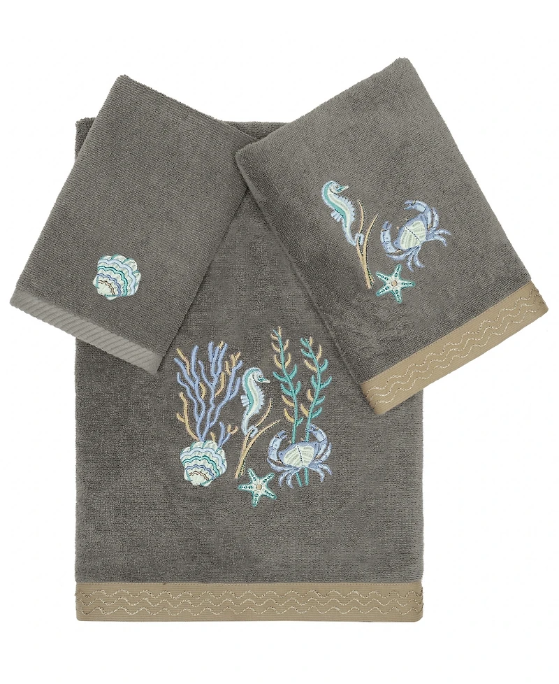 Linum Home Turkish Cotton Aaron Embellished -Pc. Bath Towel Set