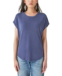 Lucky Brand Women's Short Sleeve Sandwash Dolman Tee