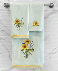 Linum Home Turkish Cotton Girasol Embellished 2-Pc. Hand Towel Set
