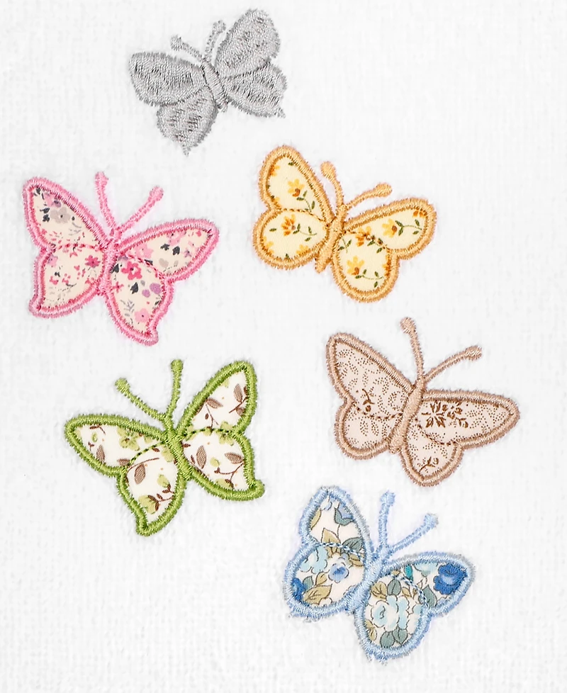 Linum Home Turkish Cotton Mariposa Embellished 2-Pc. Hand Towel Set