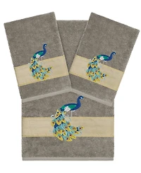 Linum Home Turkish Cotton Penelope Embellished 3-Pc. Bath Towel Set
