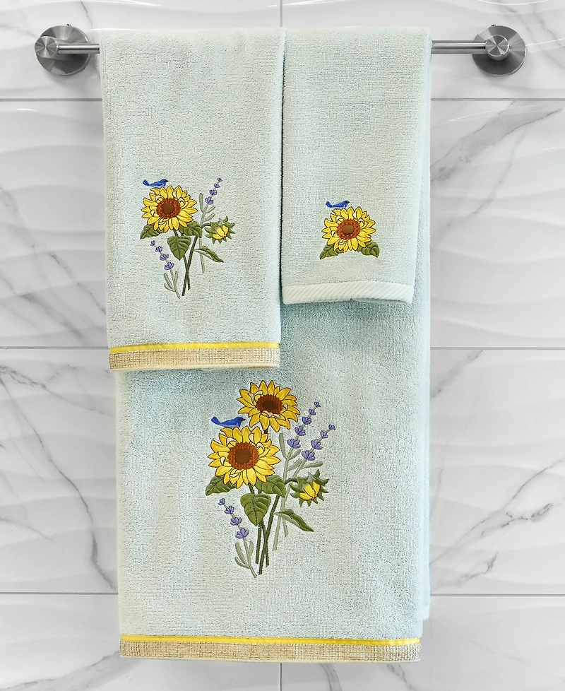 Linum Home Turkish Cotton Girasol Embellished -Pc. Bath Towel Set