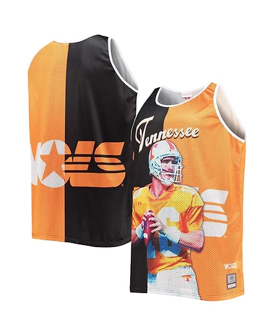 Men's Mitchell & Ness Peyton Manning Black, Tennessee Orange Tennessee Volunteers Sublimated Player Big and Tall Tank Top
