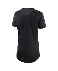 Women's Fanatics Black Pittsburgh Penguins Authentic Pro Rink Raglan Tech T-shirt