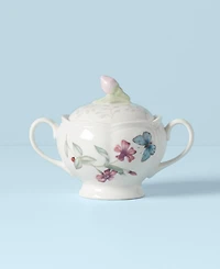 Lenox Butterfly Meadow Handled Porcelain Sugar Bowl