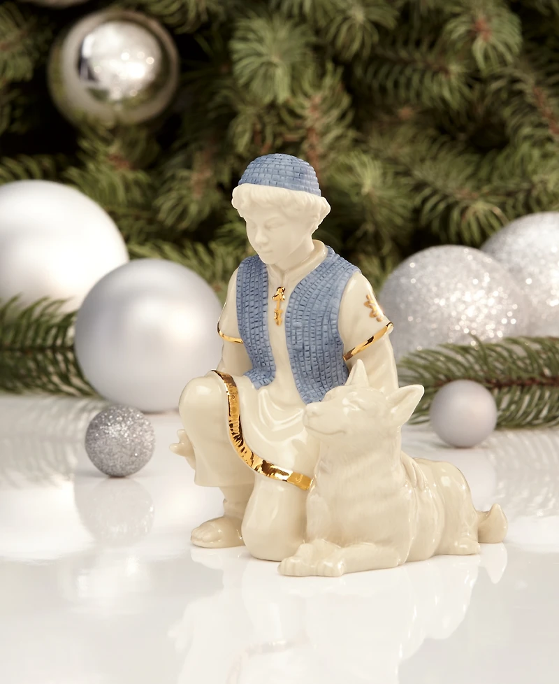 Lenox First Blessing Nativity Shepherd & Dog Figurine