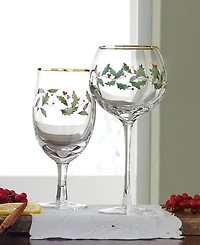 Lenox Holiday Wine Glasses, Set of 4