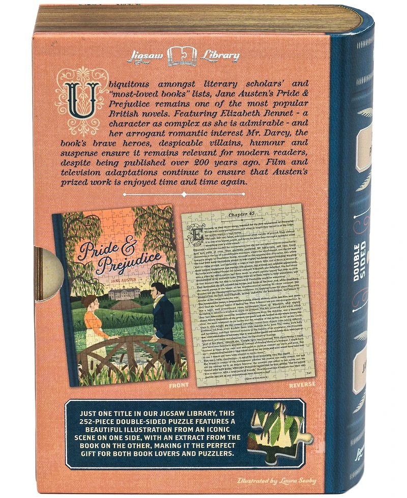Professor Puzzle Jane Austen's Pride Prejudice Double-Sided Jigsaw Puzzle Set, 252 Pieces