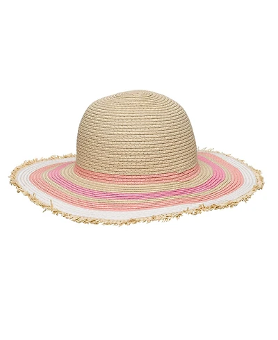 Snapper Rock Girls Toddler|Child Peachy Striped Sunhat