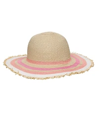 Snapper Rock Girls Toddler|Child Peachy Striped Sunhat
