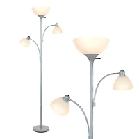 Sky Dome Double 72" Led Torchiere Floor Lamp with Adjustable Arms