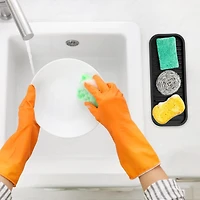 Silicone Sponge Holder for Kitchen Sink - Flexible Multipurpose Soap Tray Organizer