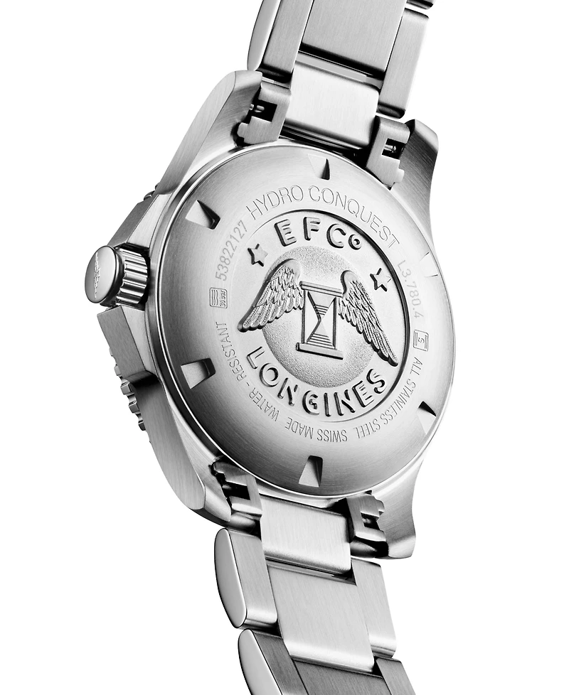 Longines Unisex Swiss Automatic HydroConquest Stainless Steel Bracelet Watch 39mm