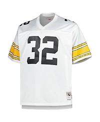 Men's Mitchell & Ness Franco Harris White Pittsburgh Steelers Big and Tall 1976 Retired Player Replica Jersey
