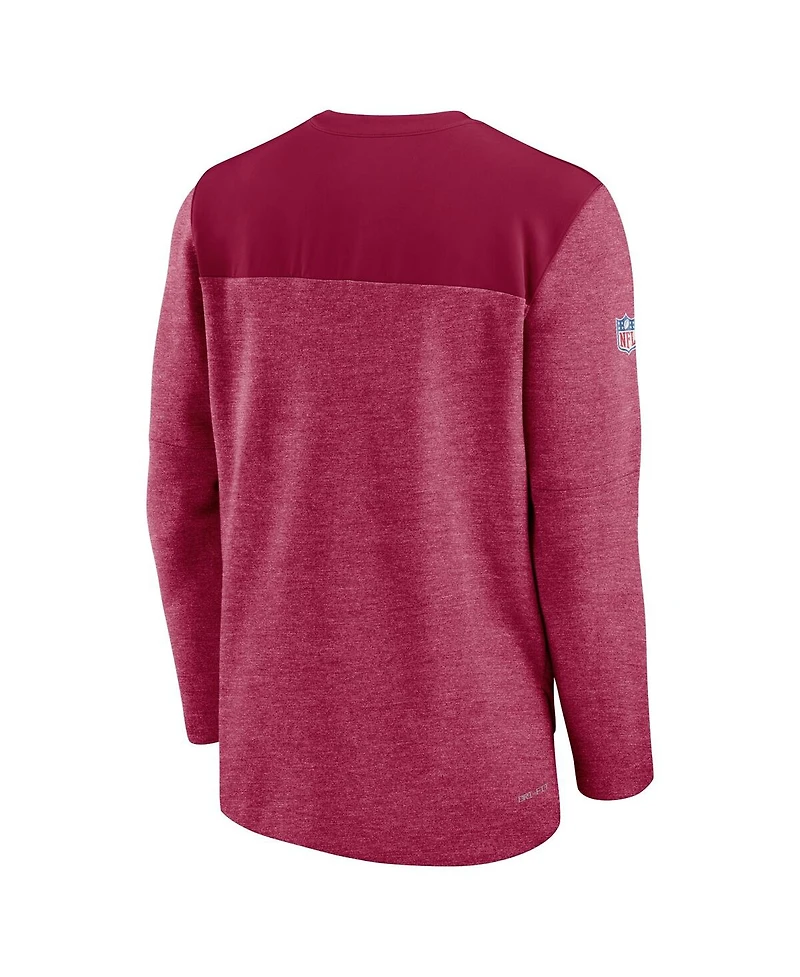 Men's Nike Burgundy Washington Commanders Sideline Lockup Performance Quarter-zip Jacket