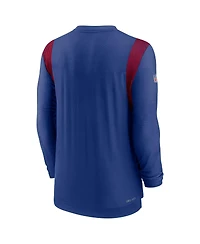 Men's Nike Royal New York Giants Sideline Tonal Logo Performance Player Long Sleeve T-shirt