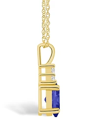 Macy's Tanzanite (1-1/4 Ct. t.w.) and Diamond (1/10 Pendant Necklace
