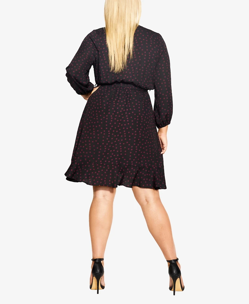 City Chic Plus Size Amber Frill Mini Dress