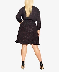 City Chic Plus Size Amber Frill Mini Dress