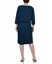 Ny Collection Women's 3/4 Sleeve Two Piece Dress Set