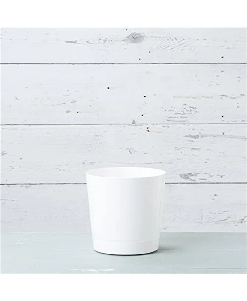Novelty Full Depth Cylinder Pot, White, 10 Inch