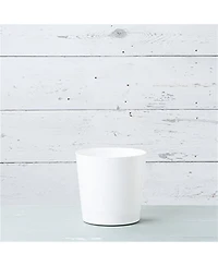 Novelty Full Depth Cylinder Pot, White, 10 Inch
