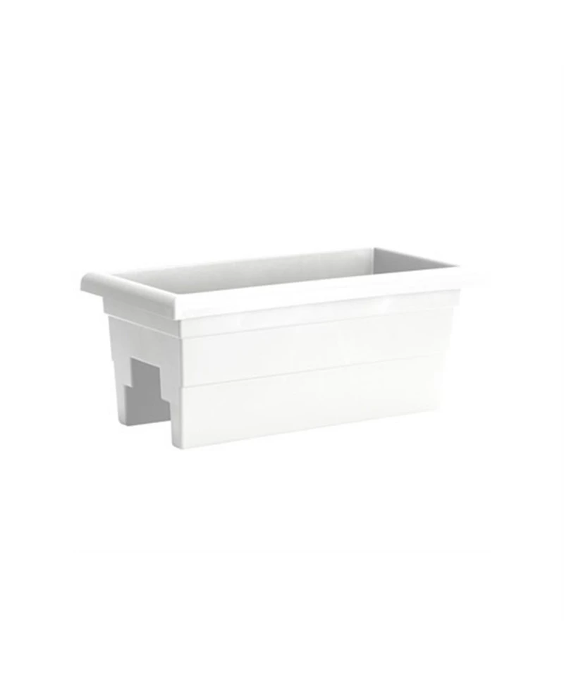 Novelty Countryside Rail Flower Deck Planter White 24 Inch
