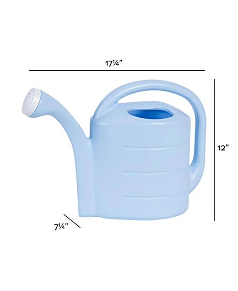 Novelty Deluxe Plastic Watering Can, Sky Blue, 2 Gallons
