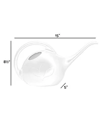 Novelty Indoor Plastic Long Spout Watering Can, White, 0.5 Gallon
