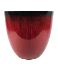 Gardener Select Large Egg Shaped Planter 15 Inch Red Flower