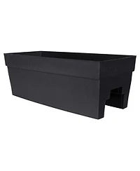 Dcn Plastic DCN352736 Harmony Rail Planter Black