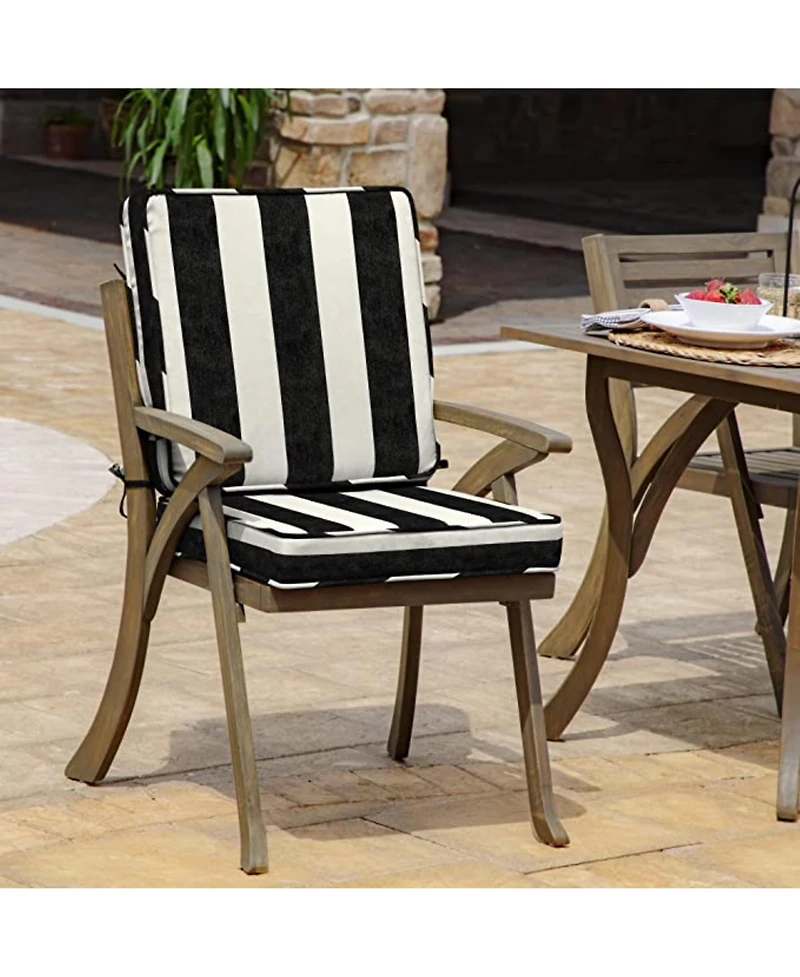 Arden Selections Acrylic Foam Chair Cushion 20In x 20In Black Cabana