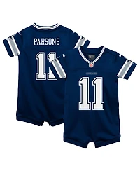 Infant Boys and Girls Nike Micah Parsons Navy Dallas Cowboys Game Romper Jersey
