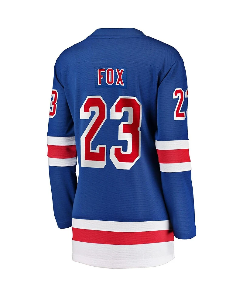 Women's Fanatics Adam Fox Blue New York Rangers Home Premier Breakaway Player Jersey