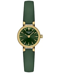 Tissot Women's Swiss Lovely Green Leather Strap Watch 20mm