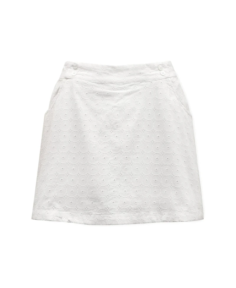 Hope & Henry Women's Organic Cotton Eyelet Skort