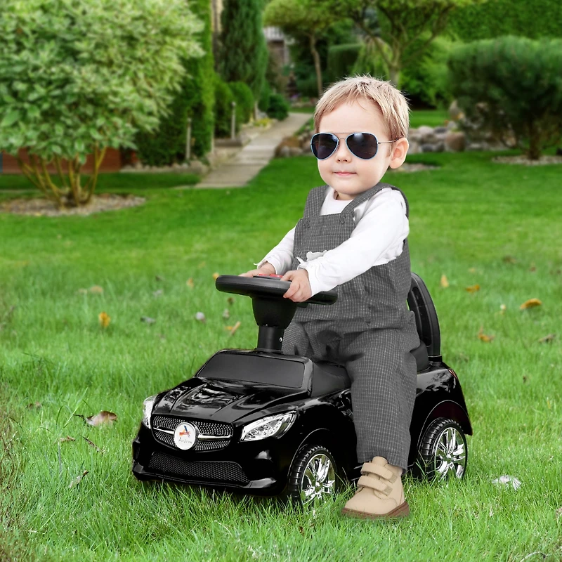 Aosom Ride on Sliding Car w/ Horn Music Working Lights Storage No Power