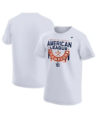 Big Boys Fanatics White Houston Astros 2022 American League Champions Locker Room T-shirt