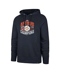 Men's '47 Brand Navy Houston Astros 2022 American League Champions Headline Pullover Hoodie