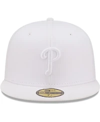 Men's New Era Philadelphia Phillies White on White 59FIFTY Fitted Hat