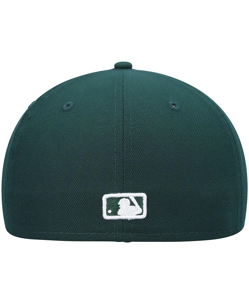 Men's New Era Green Houston Astros White Logo 59FIFTY Fitted Hat