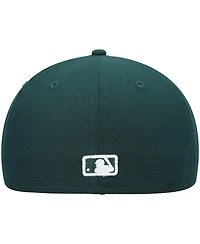 Men's New Era Green Houston Astros White Logo 59FIFTY Fitted Hat