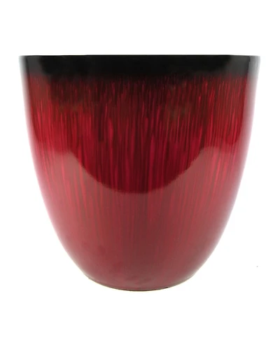 Gardeners Select Egg Shaped Planter Flower Box 18in Red